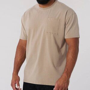 YoungLA - 4035 Tailored Pocket Tee - Beige Wash, Small